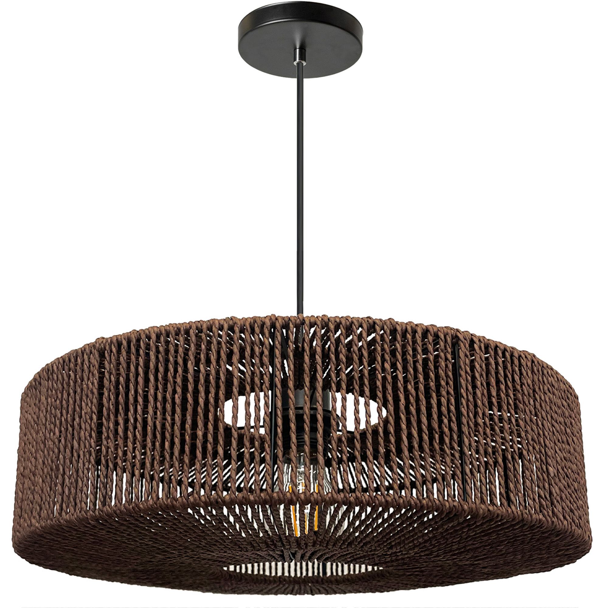 TOOLIGHT riippuva kattovalaisin APP1295-1CP BOHO ruskea, 40x40x12, 5cm