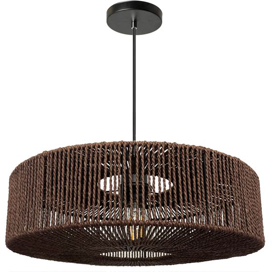 TOOLIGHT riippuva kattovalaisin APP1295-1CP BOHO ruskea, 40x40x12, 5cm