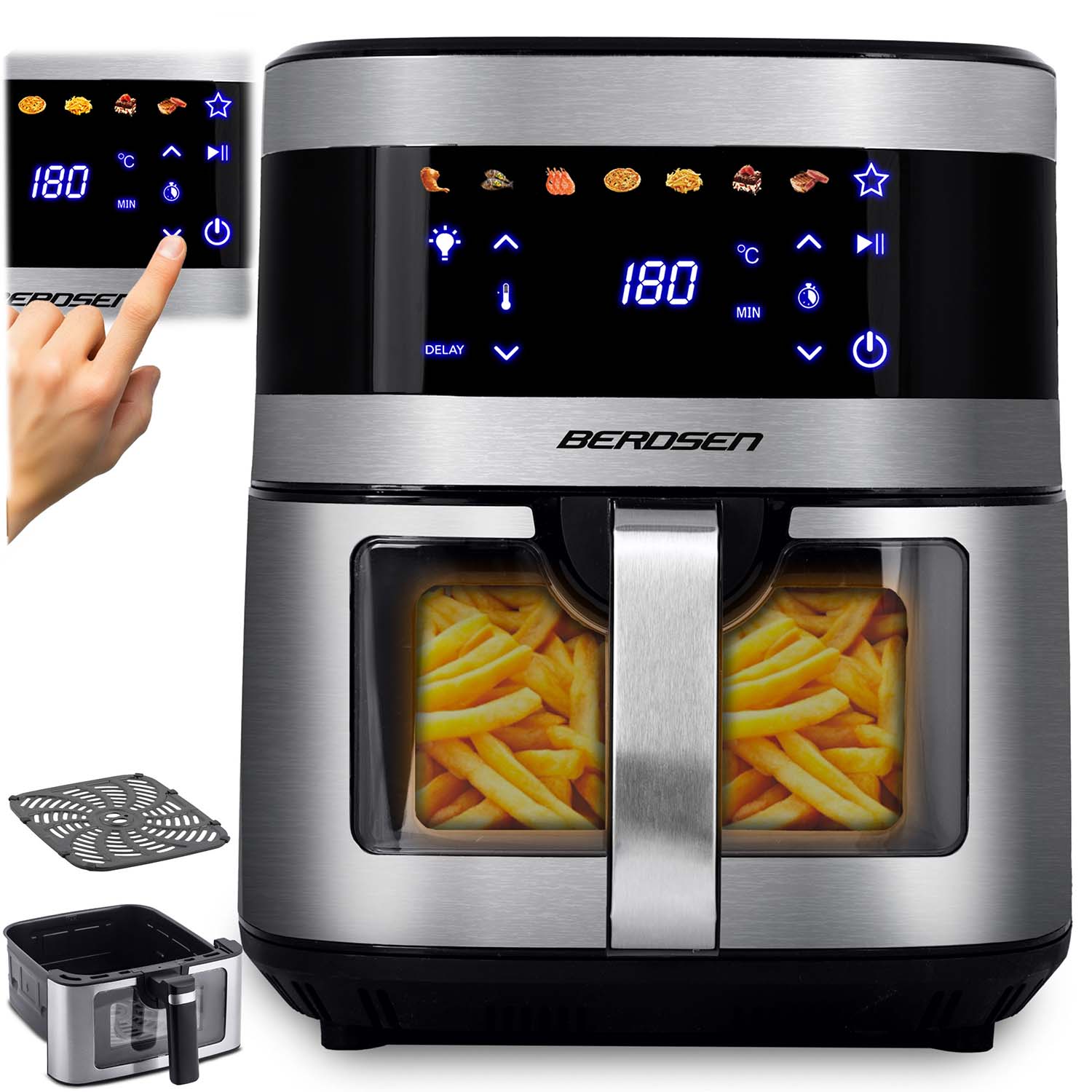Berdsen BD-656 rasvaton airfryer hopea