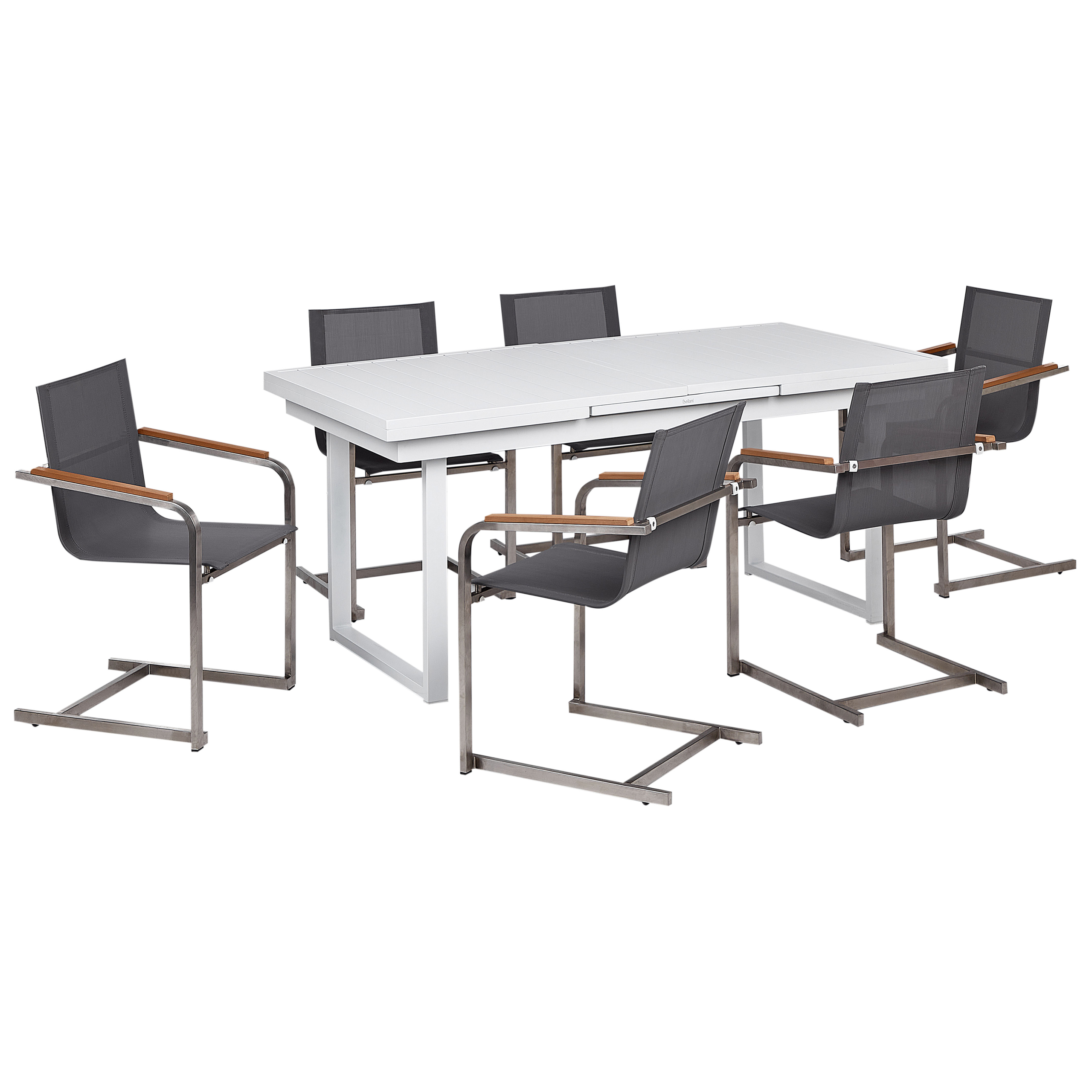 Ulkoruokailuryhmä 6-istuttava VALCANETTO/COSOLETO metalli Harmaa