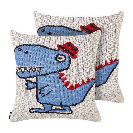 Koristetyynysetti 2 kpl GAMBIR puuvilla 45 x 45 cm Sininen