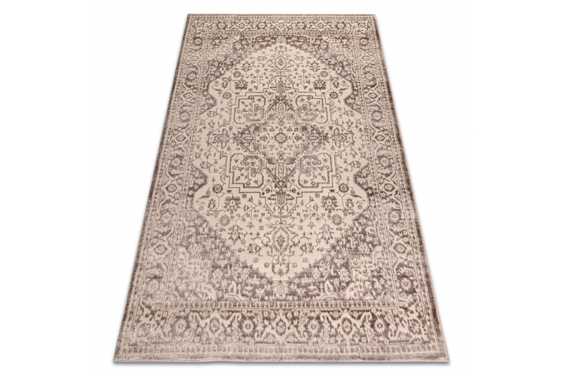 Matto AURA J2818 beige - Kehys, ornamentti, rakenteellinen, moderni 200x290 cm