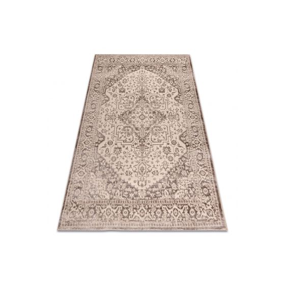 Matto AURA J2818 beige - Kehys, ornamentti, rakenteellinen, moderni 200x290 cm