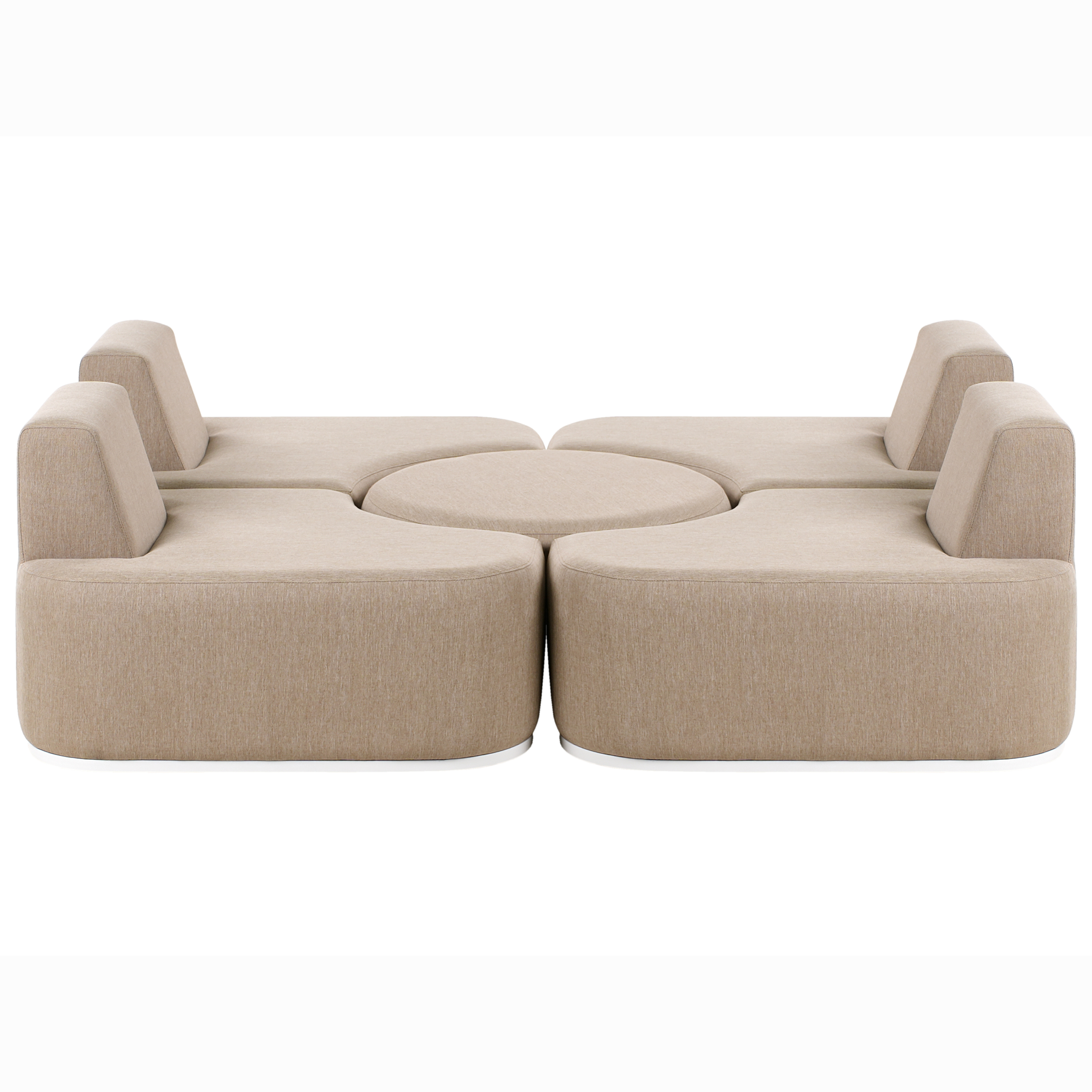 Ulkosohvaryhmä pöydällä 4-istuttava FABRO kangas Beige