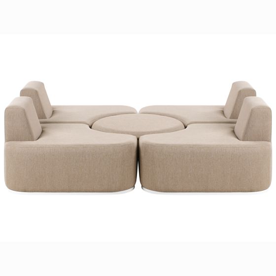 Ulkosohvaryhmä pöydällä 4-istuttava FABRO kangas Beige