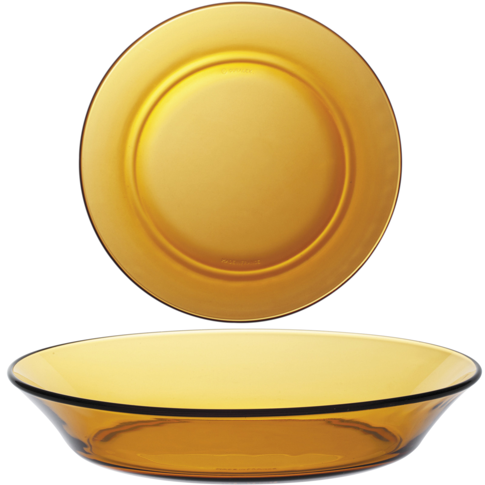 Duralex LYS AMBER syvä lautanen, oranssi, 195 x 35 mm - 6 kpl:n setti