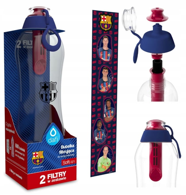 Dafi SOFT FC Barcelona suodatinpullo 0,7ml 2 hiilisuodatinta + tarrat