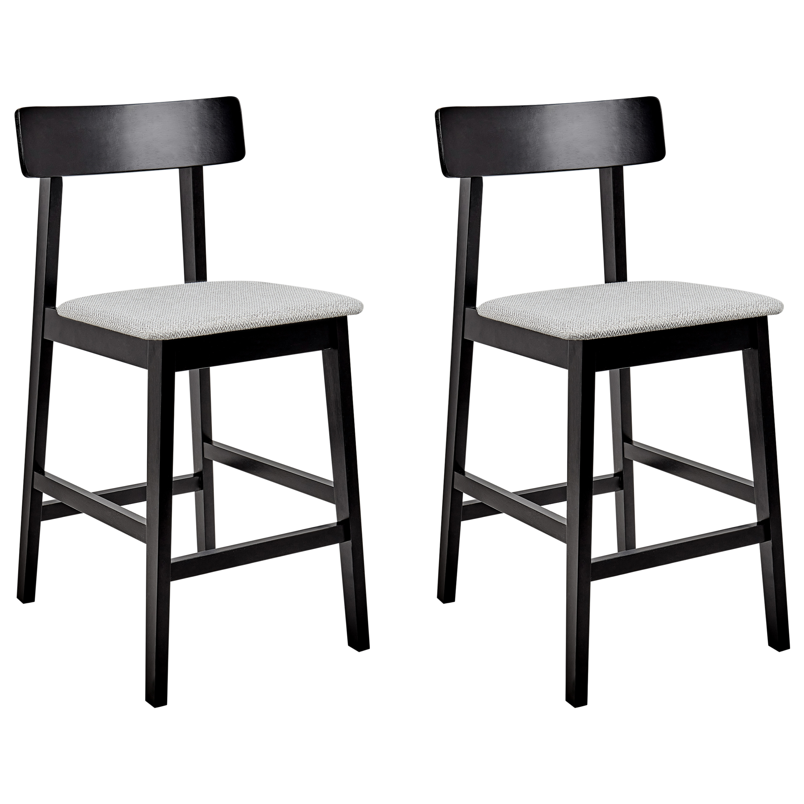 Baarituolisetti 2 kpl ISANTI puu Musta/harmaa