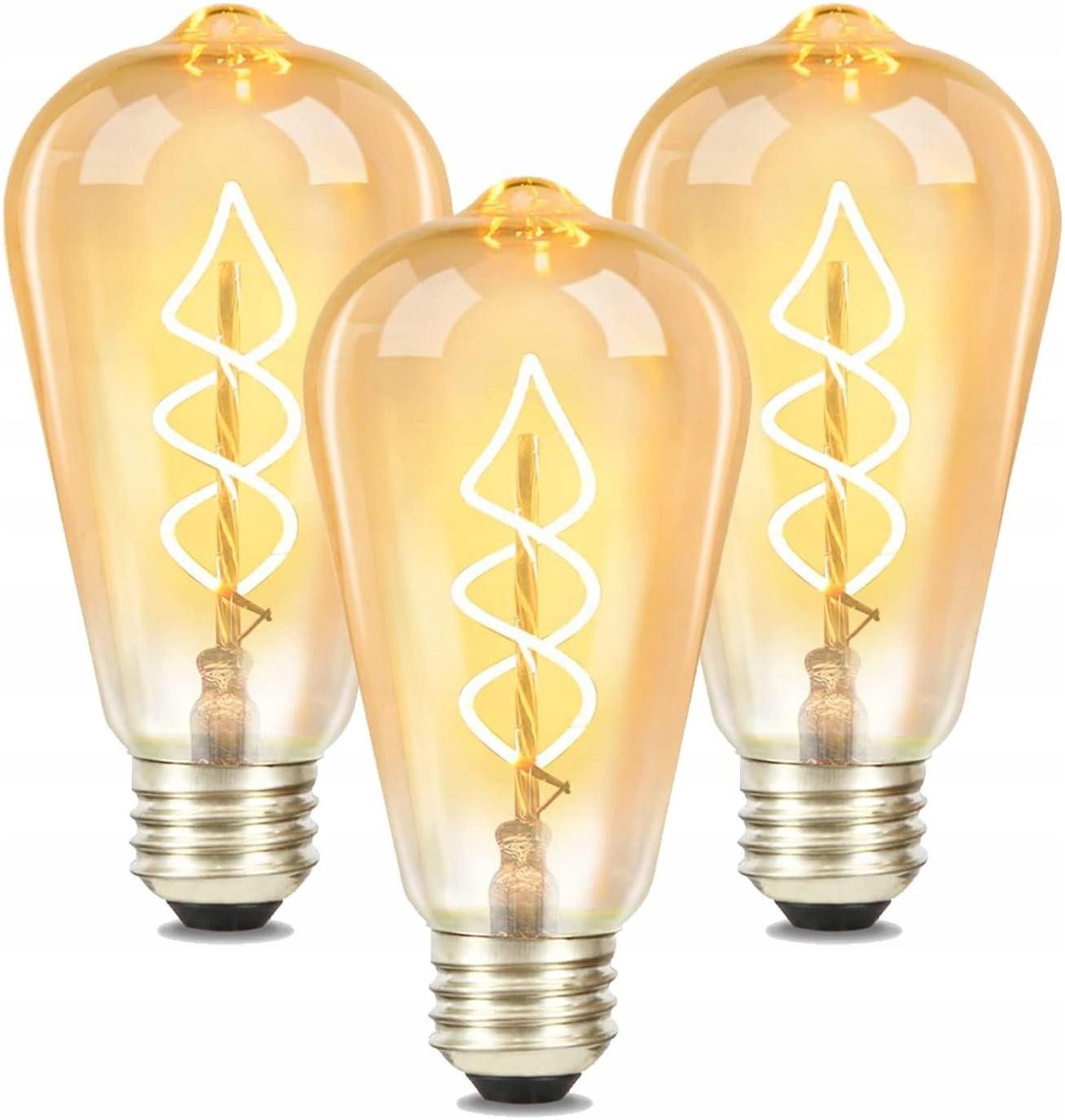 NETTLIFE 3 kpl E27 LED-lamppu vintage ST64 retro lamppu lämpövalkoinen 4W hehkulanka 2200K