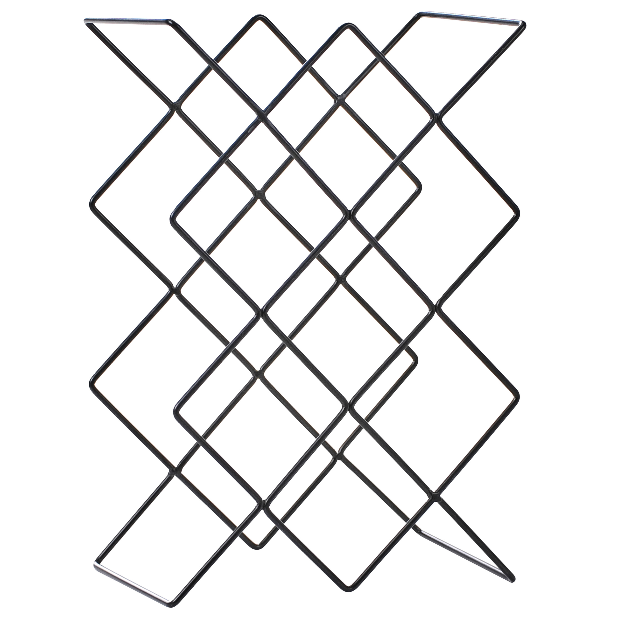 Viinipulloteline RATHKEALE metalli Musta