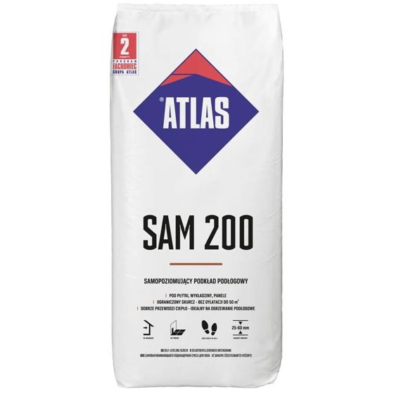 Atlas Itsetasoittuva lattian aluskate 25 kg Atlas Sam 200