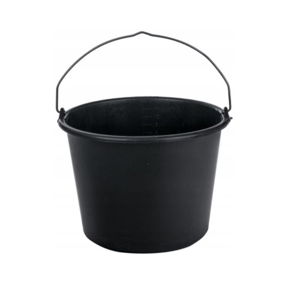 Muovinen rakennusämpäri, 20 litraa, musta