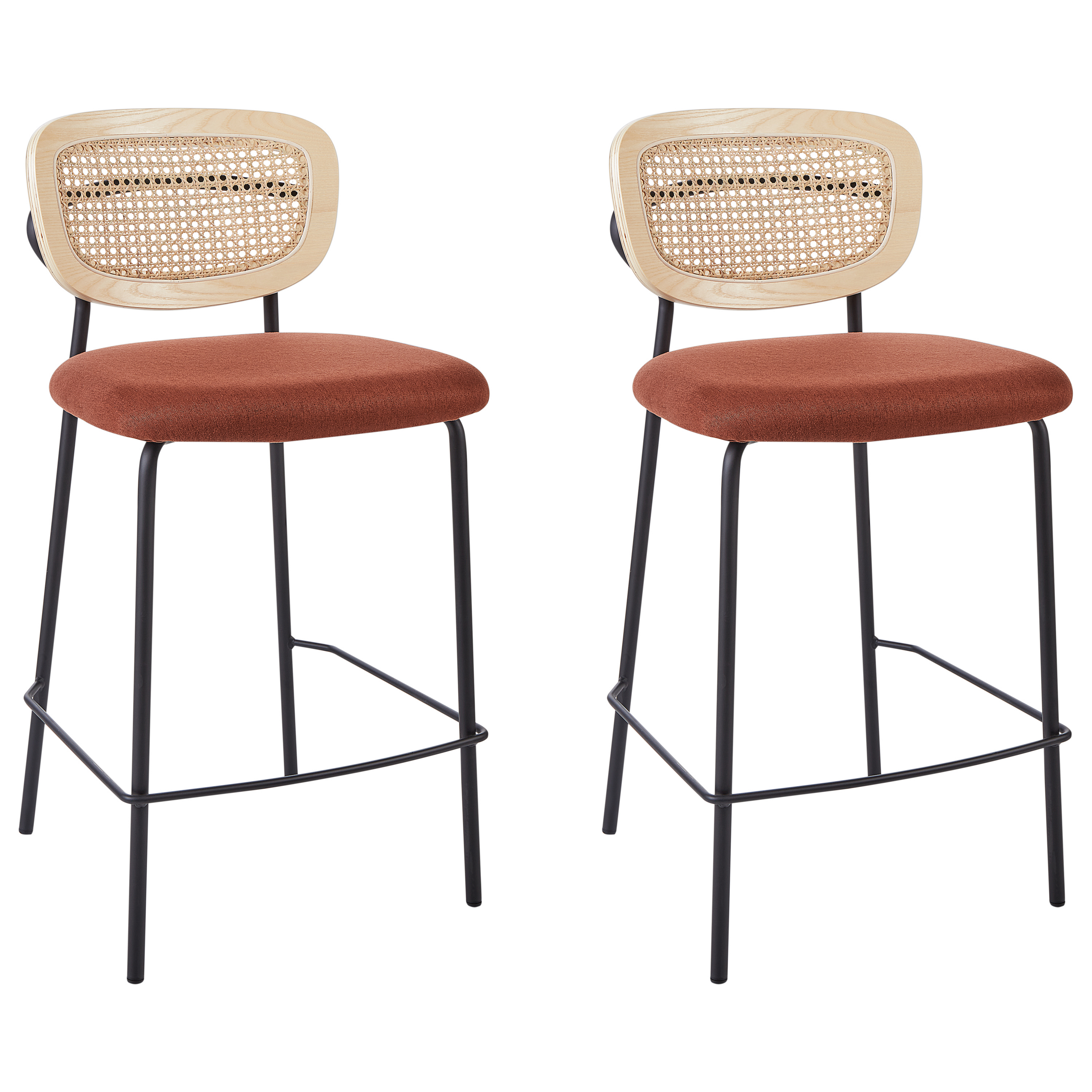 Baarituolisetti 2 kpl MAYETTA rottinki Oranssi