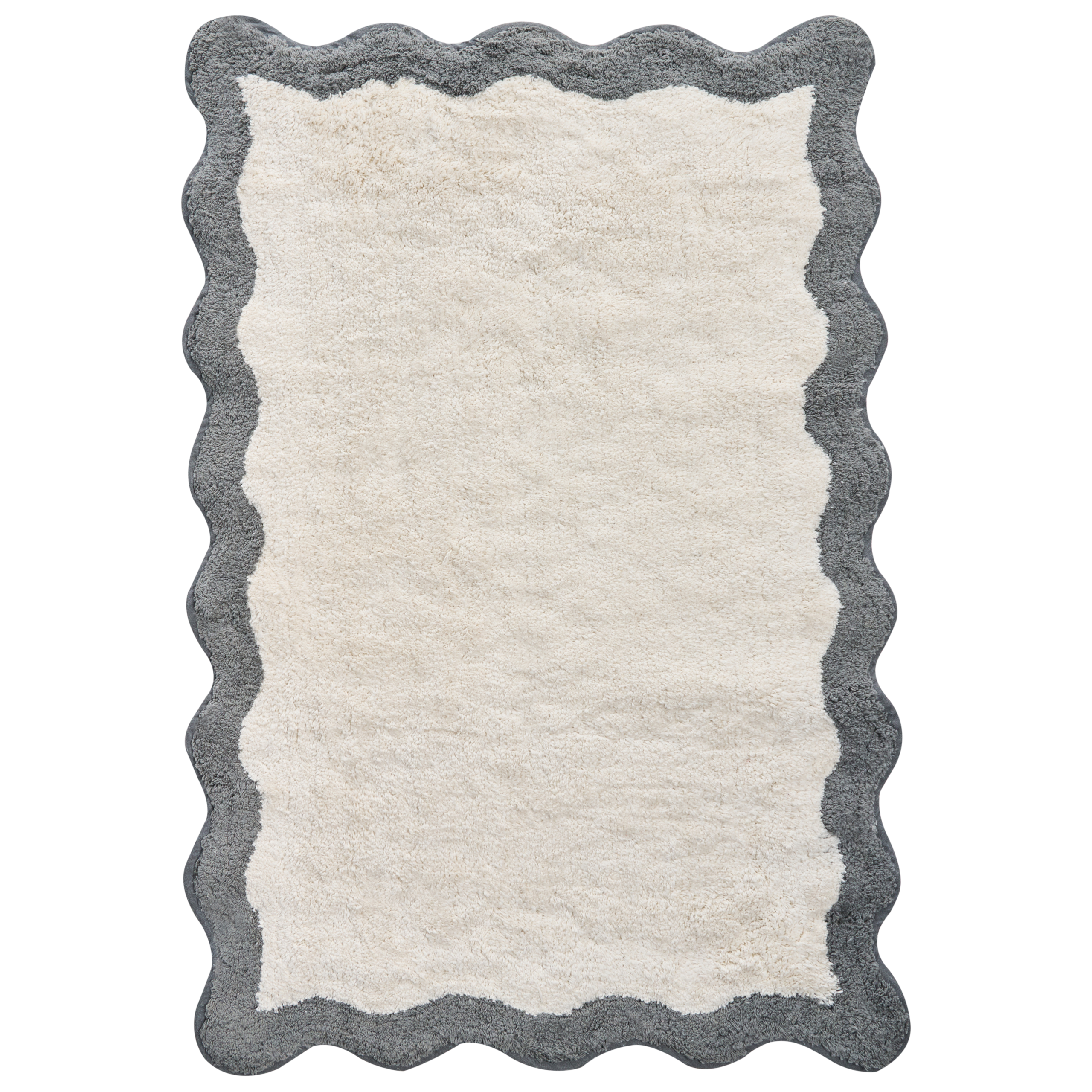 Kylpyhuonematto NANGAL Harmaa/beige 60 x 90 cm Puuvilla