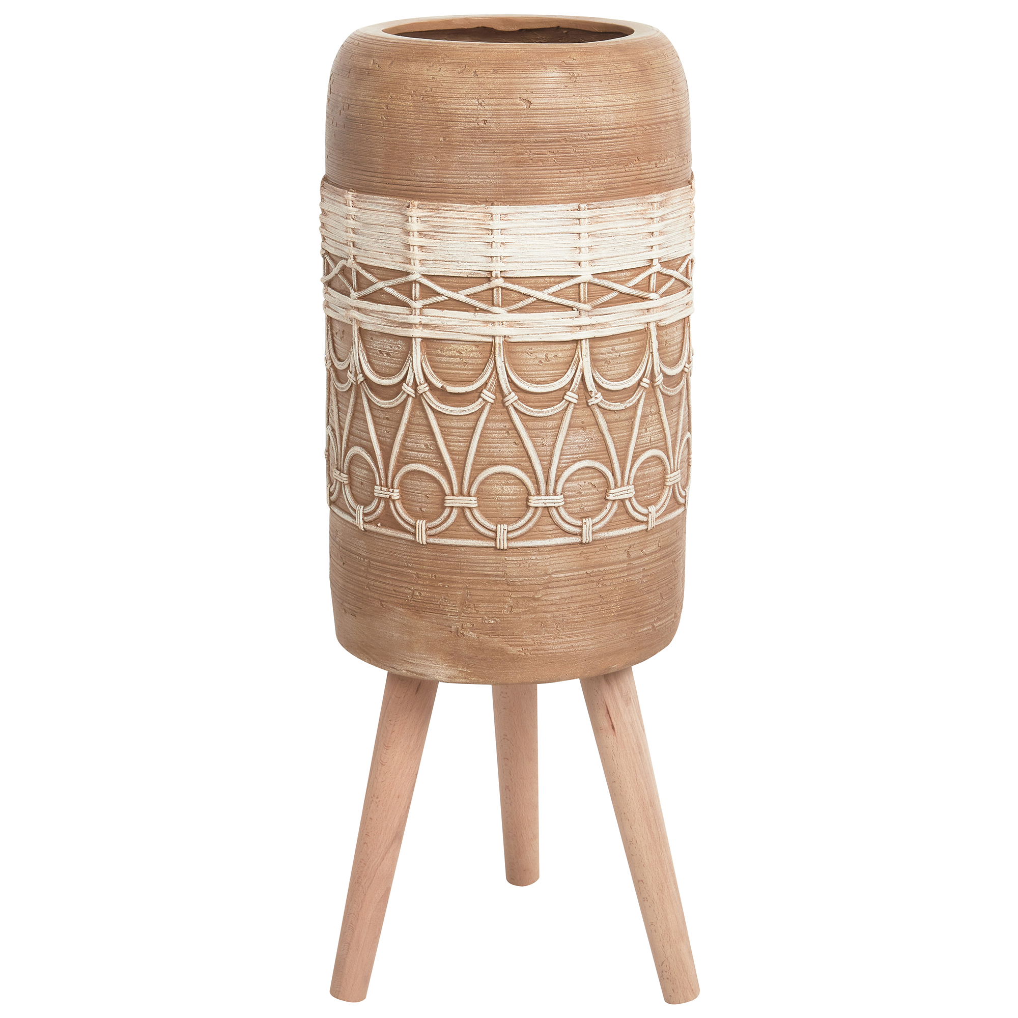 Korotettu kukkaruukku DRYOPTERIS 29 cm Vaaleanruskea