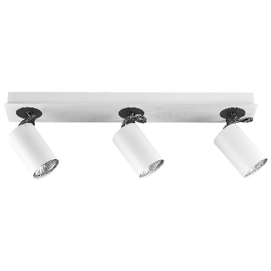 Spottivalaisin 3 polttimoa KLIP säädettävä metalli Valkoinen