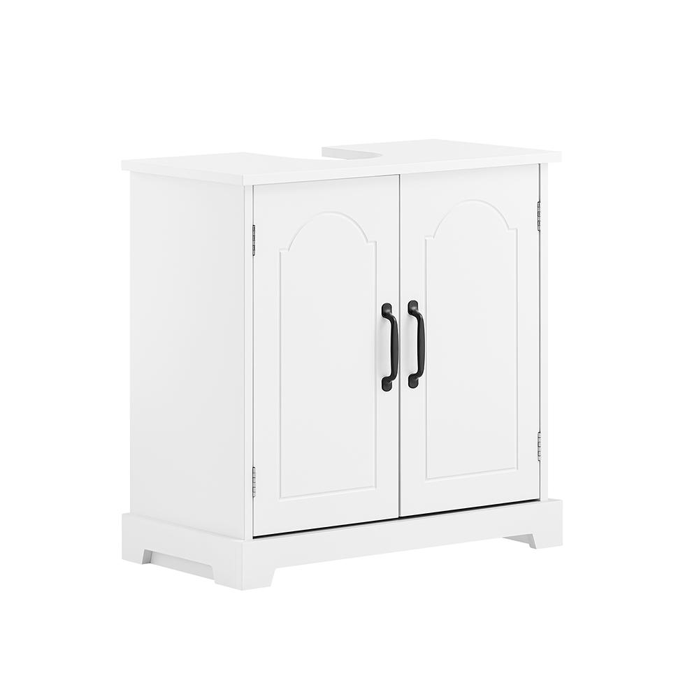 SoBuy Kylpyhuonekaappi 60x30x60 cm mdf säädettävillä hyllyillä valkoinen BZR205-W