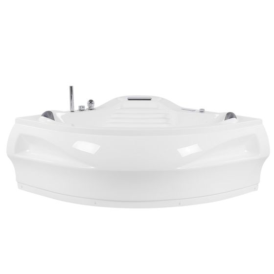 Kulmaporeamme LED-valolla MONACO Bluetooth-kaiuttimella 210 x 145 cm Valkoinen