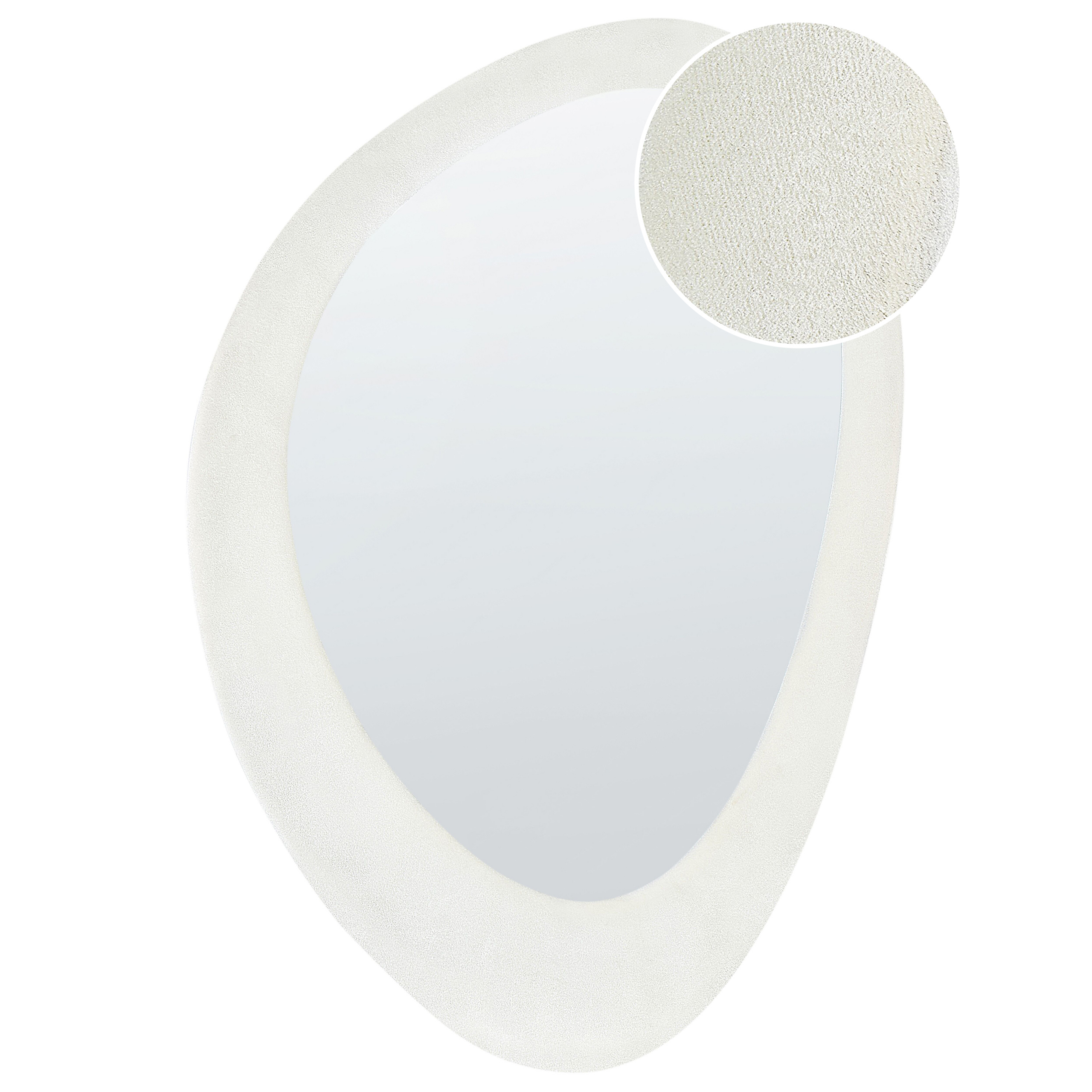 Seinäpeili AUDES 60 cm 90 cm Sametti Luonnonvalkoinen