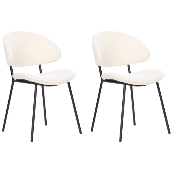 Ruokatuolisetti 2 kpl KIANA Kermanvalkoinen