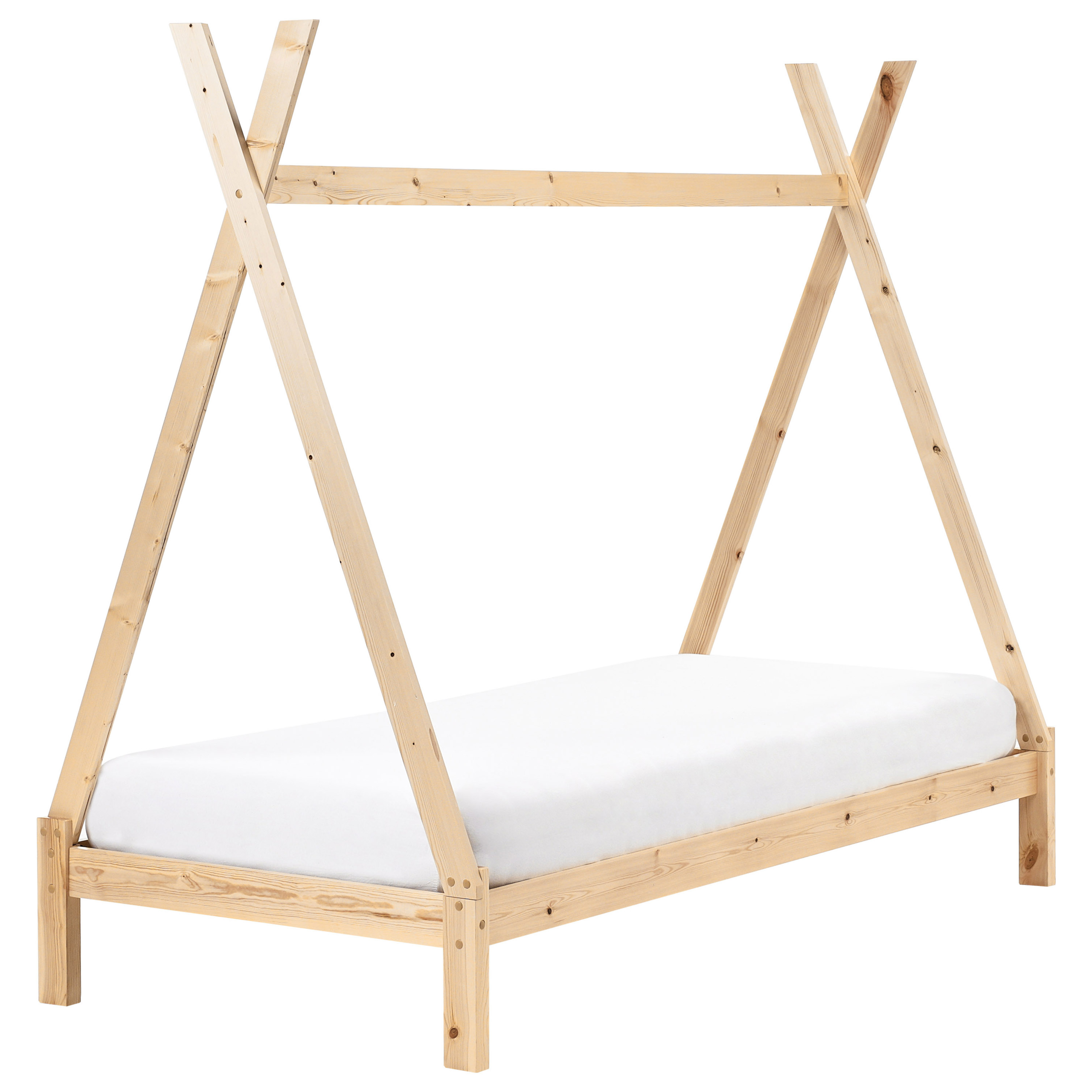 Lastensänky Tiipii Mänty DEVAY 90 x 200 cm Vaaleanruskea