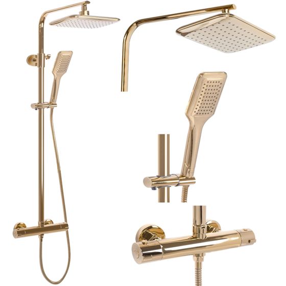 REA suihkusetti TOM THERMOSTAT kulta, 39X27, 5X120CM