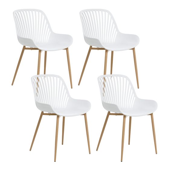 Ruokatuolisetti 4 kpl KLEVE Valkoinen