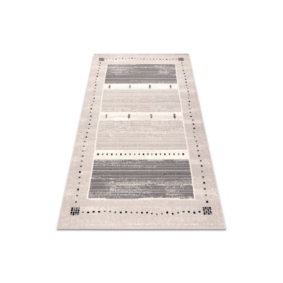 Matto Villa ANGEL 6553 / 52022 Raidat, kehyskuviolla beige / harmaa 80x150 cm