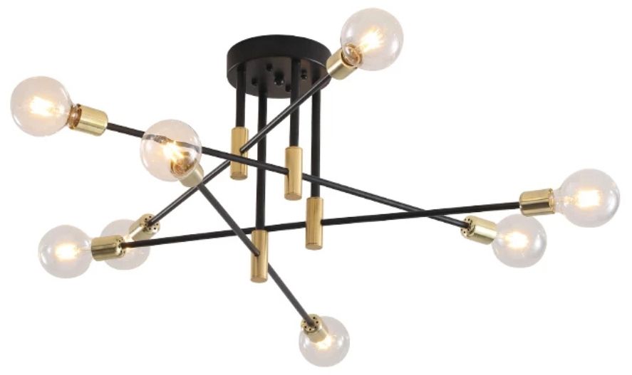 TOOLIGHT riippuva kattovalaisin APP733-8C mustakulta, 70x70x37cm