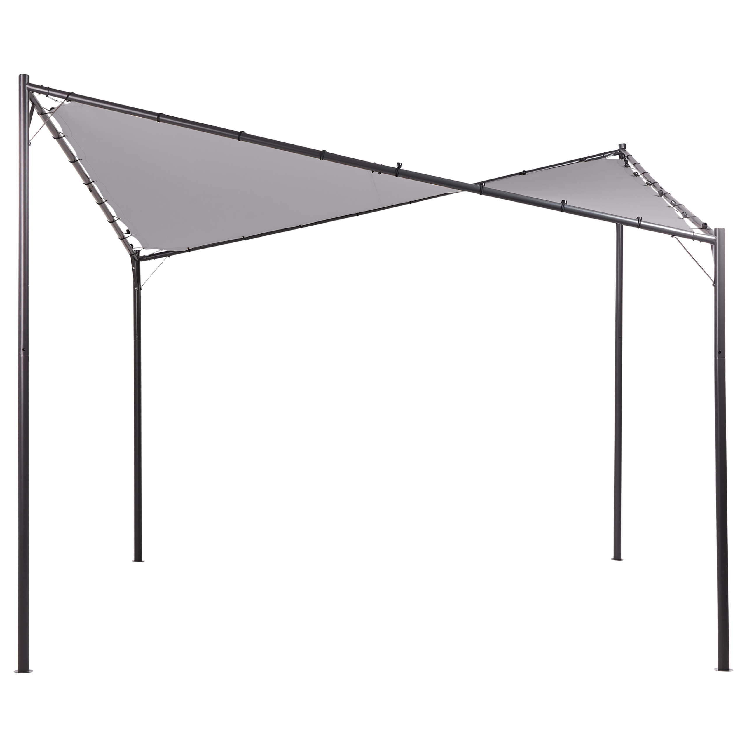 Paviljonki AVENTINE 300 cm 300 cm Metalli Harmaa