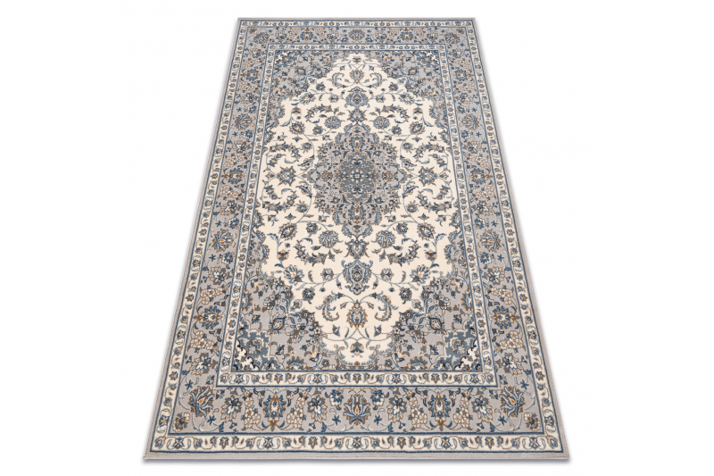 Matto NAIN Ornamentti, kehyskuviolla, 7335/51635 beige / sininen