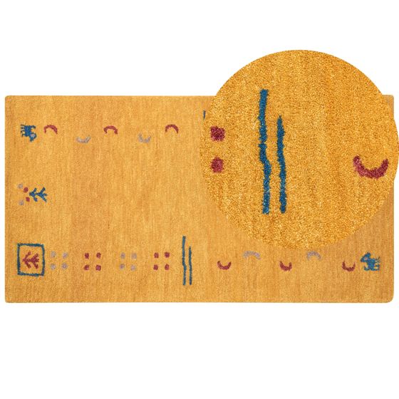 Matto AKALAN Keltainen 80 x 150 cm villa Gabbeh-matto