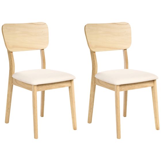 Ruokatuolisetti 2 kpl MINIER puu Vaaleanruskea/beige