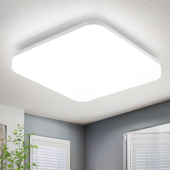 NETTLIFE LED - kattovalaisin, 22CM, neliönmuotoinen, kylpyhuoneen, valaisin, IP54, 18W, valkoinen, 5000K