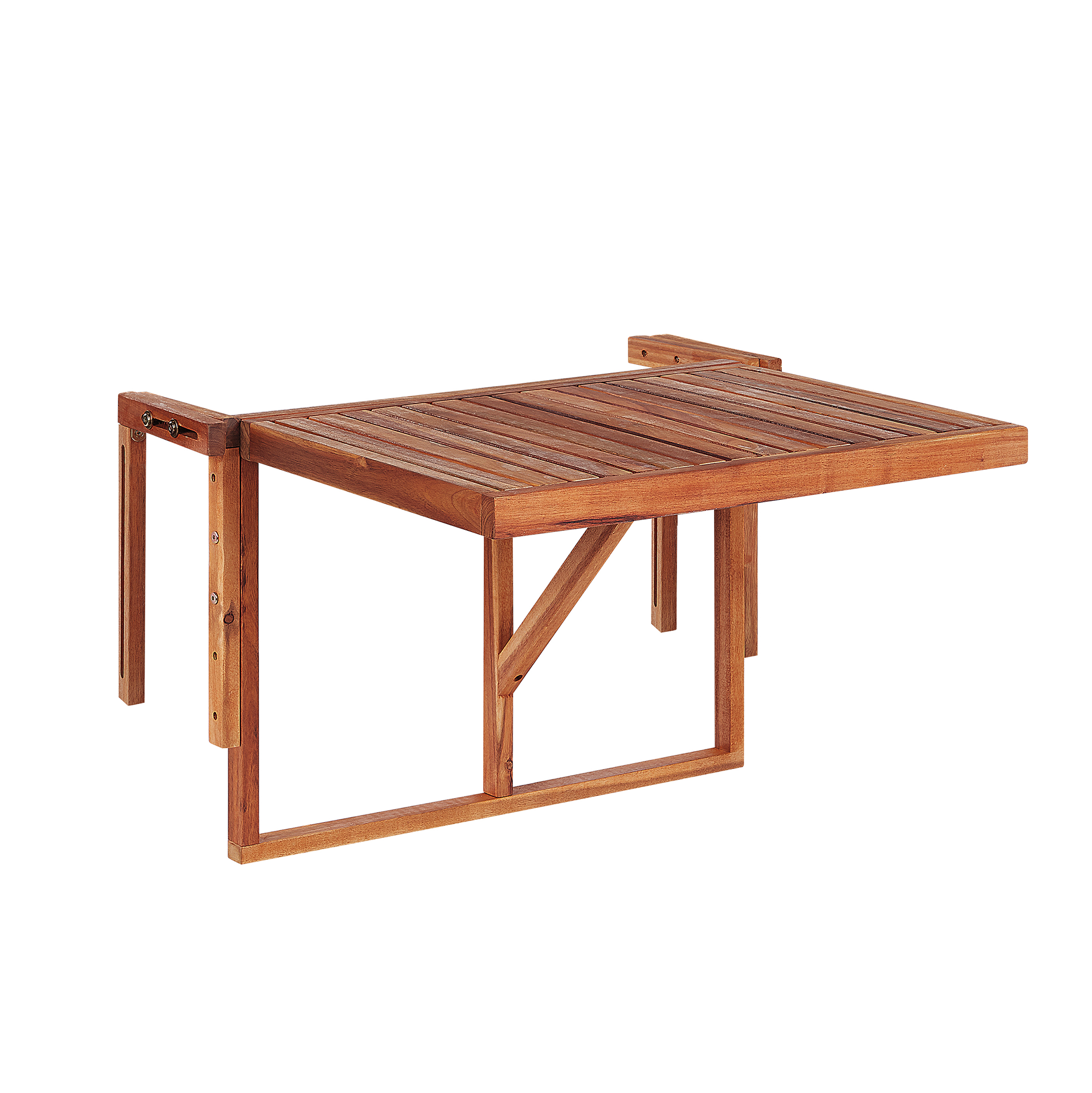 Parvekepöytä taitettava UDINE 70 cm 69 cm Akaasia Ruskea