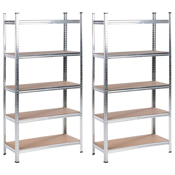 Varastohyllysetti 2 kpl XITTA metalli 90 cm 40 cm Hopea