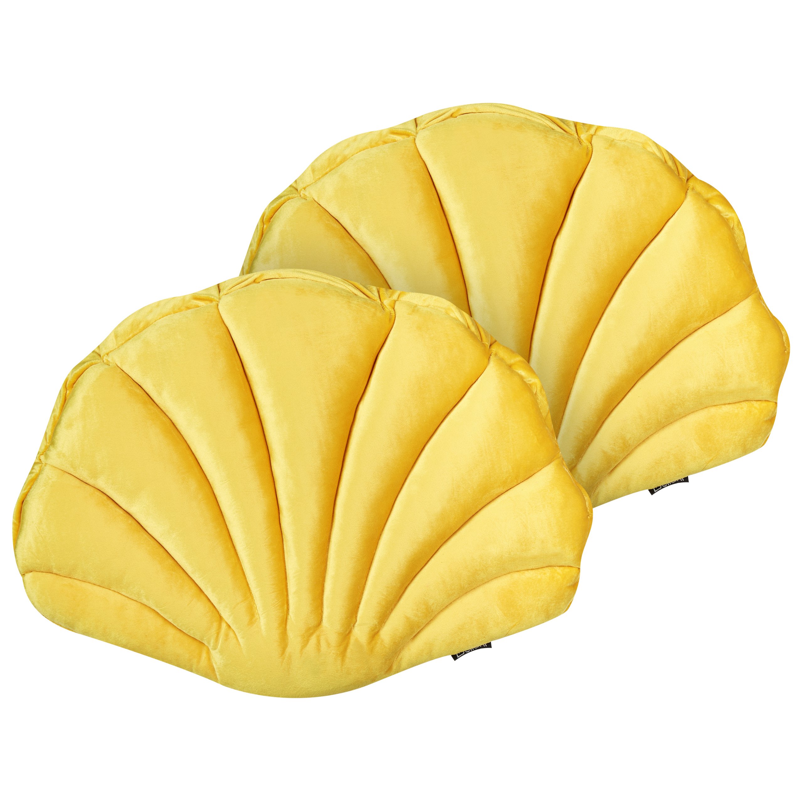 Koristetyynysetti 2 kpl CONSOLIDA sametti 47 x 35 cm Keltainen Hillitty