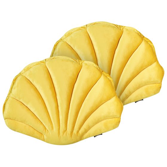 Koristetyynysetti 2 kpl CONSOLIDA sametti 47 x 35 cm Keltainen Hillitty