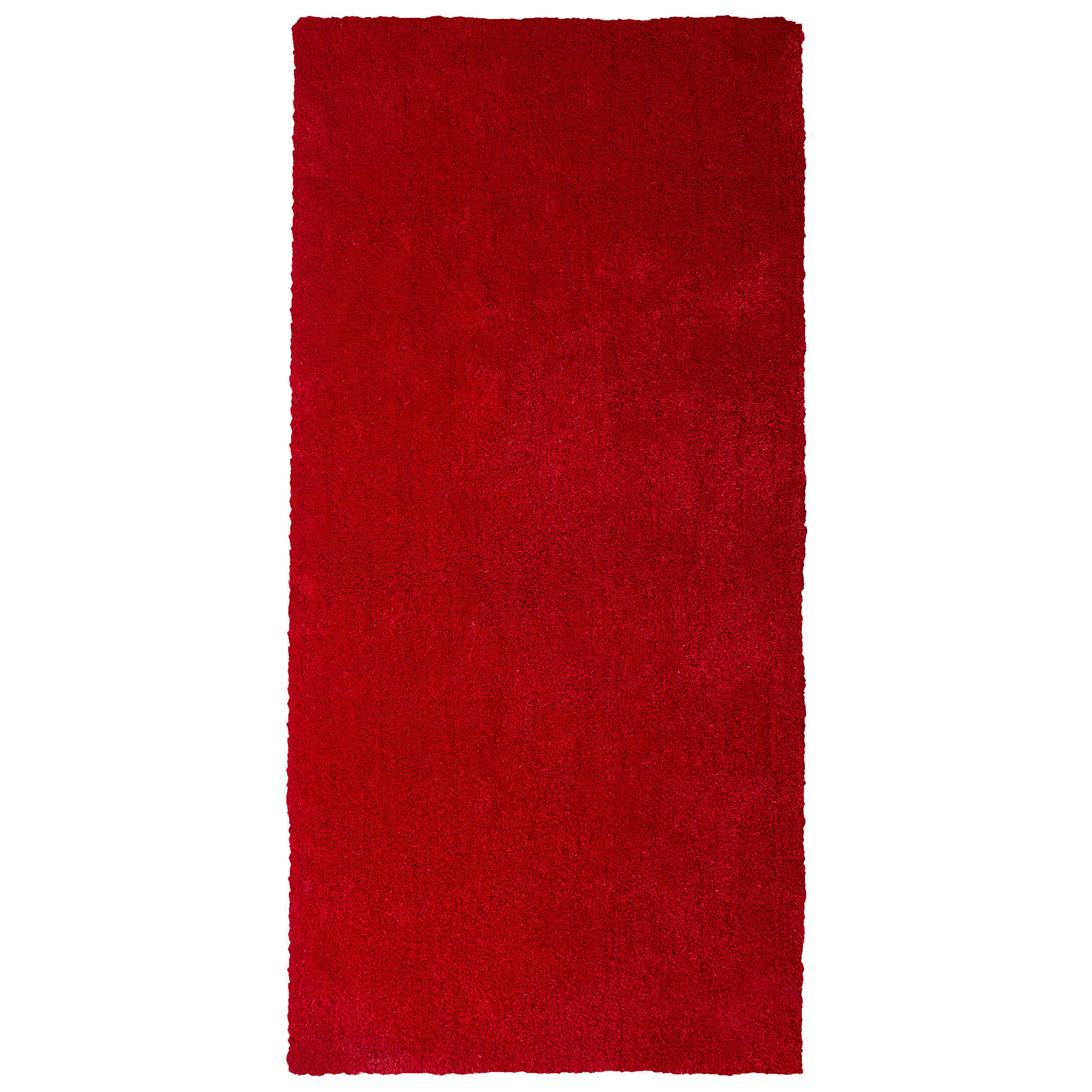 Korkeanukkainen matto DEMRE Punainen 80 x 150 cm