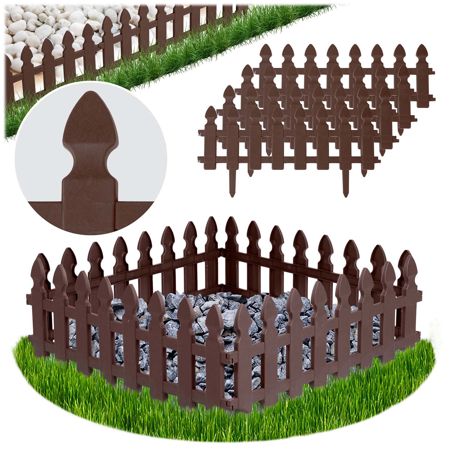 Plonos-puutarhan reunus 240 cm PL-963 ruskea