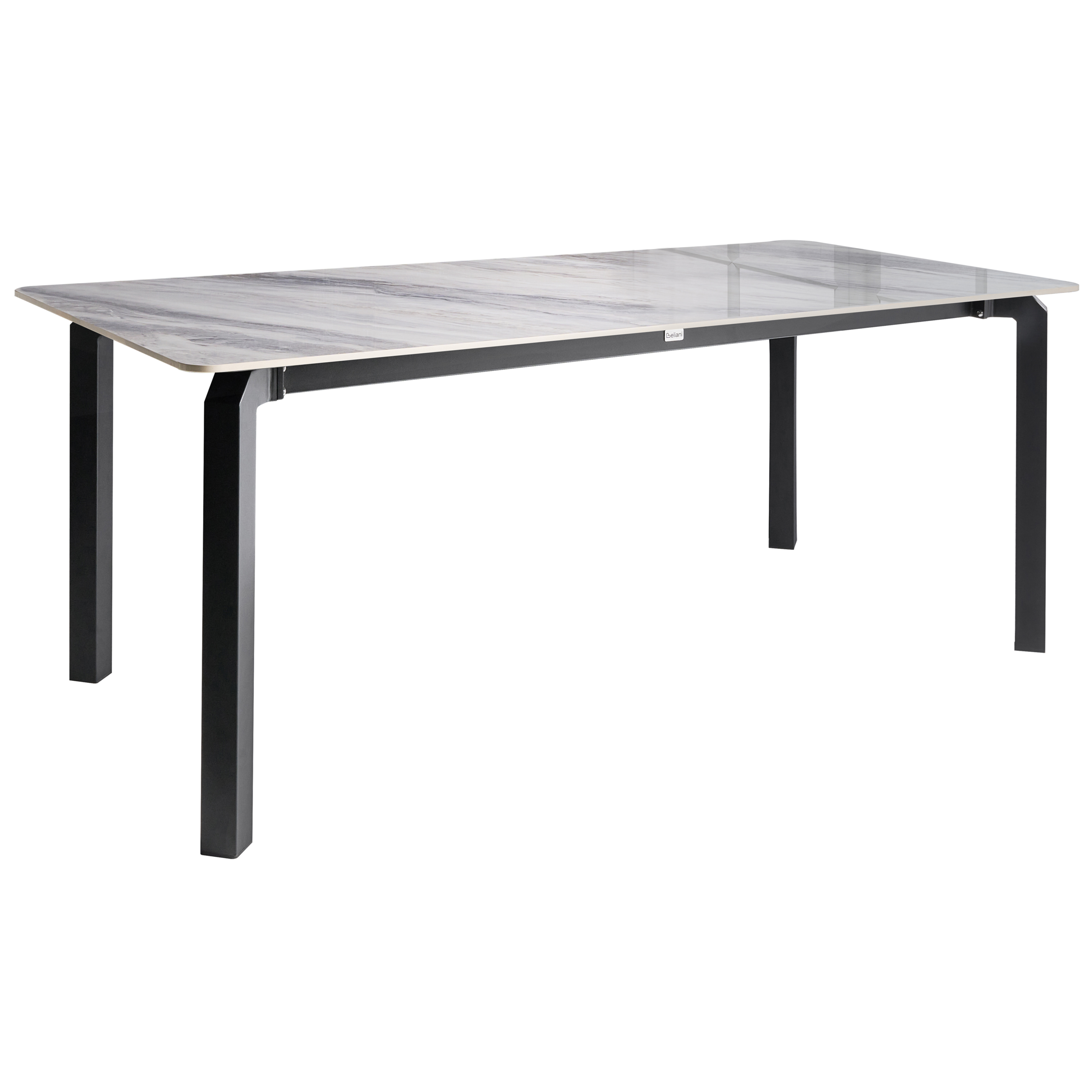 Puutarhapöytä FELETTO 180 cm 90 cm Kivi Harmaa marmorikuvio