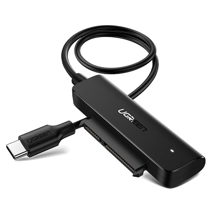 2.5'' SATA III 3.0 - USB-C HDD SSD -sovitin - musta