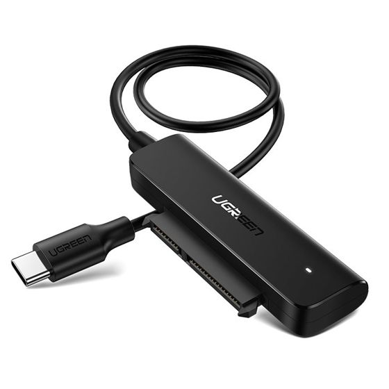 2.5'' SATA III 3.0 - USB-C HDD SSD -sovitin - musta