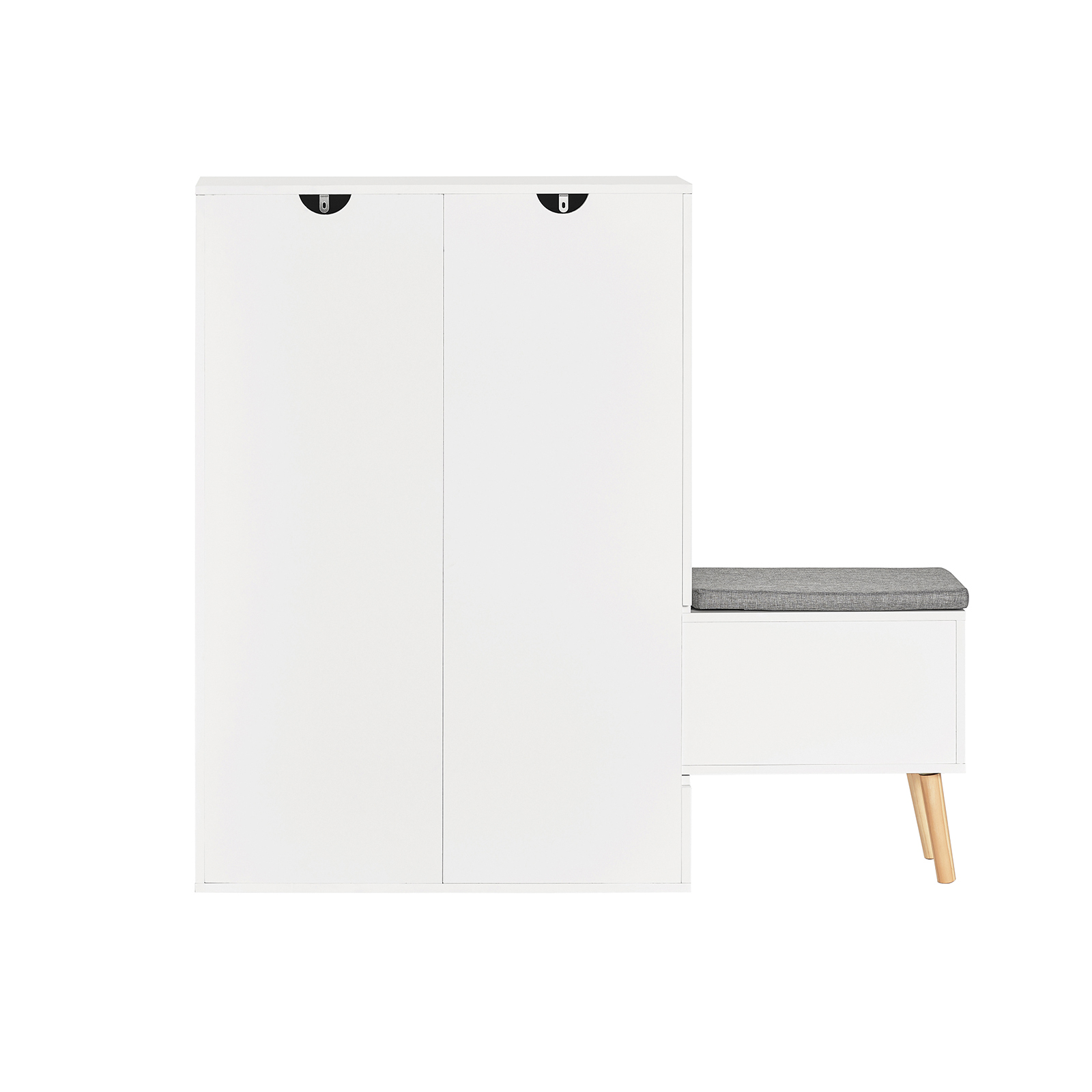 SoBuy Kenkäpenkki FSR134-W kestävä puukuitulevy, valkoinen