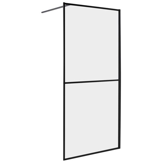 Suihkuseinä ACULEO 90 x 195 cm Musta