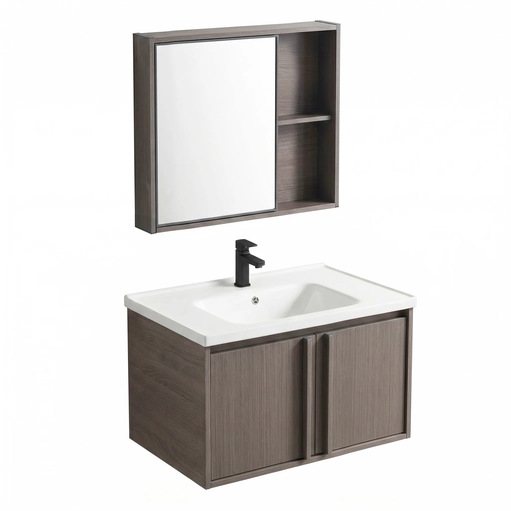 REA kylpyhuonekalustesarja pesualtaalla GAMA T25023 KJM 60CM , Ruskea, 47x60x44cm