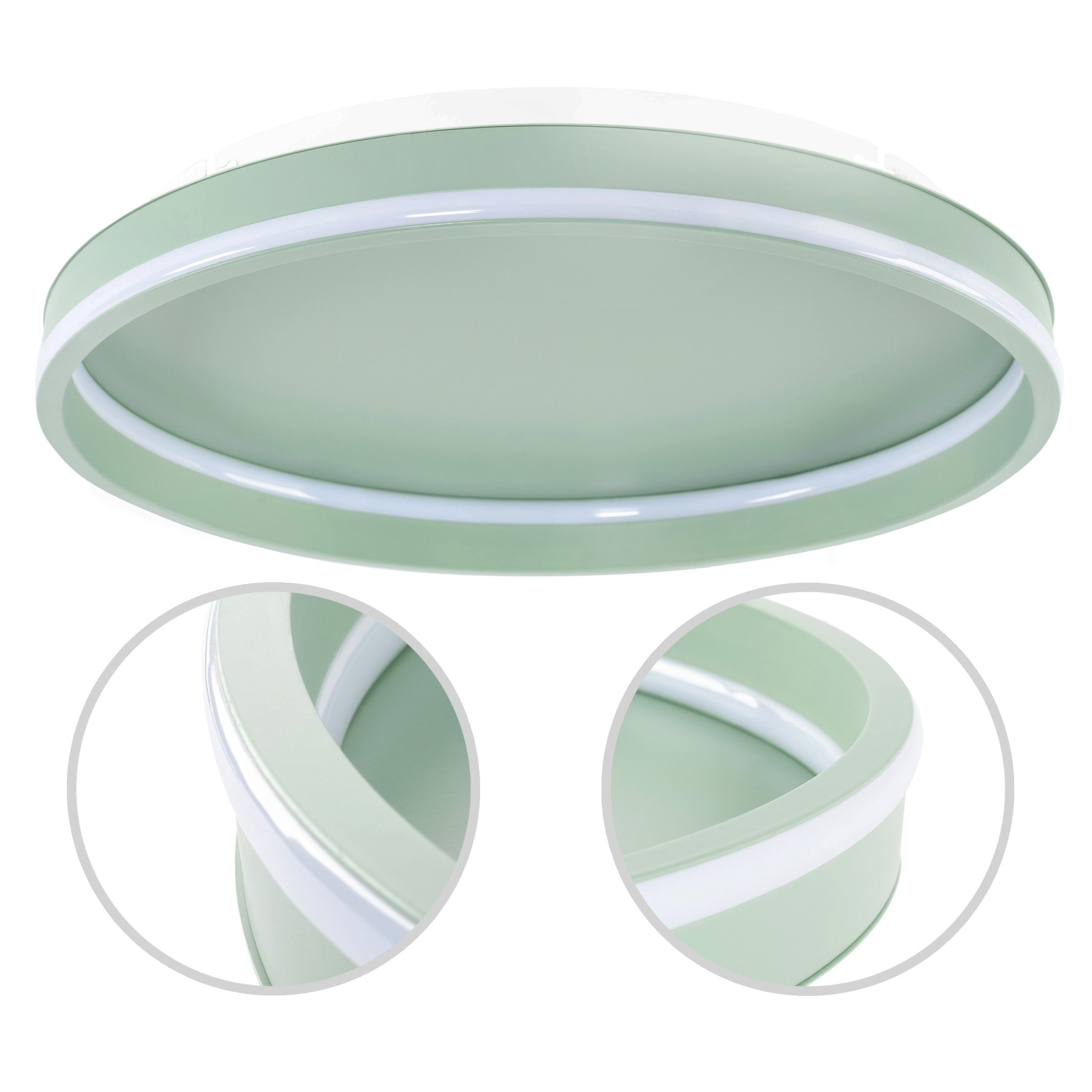 TOOLIGHT kattovalaisin APP1463 vihreä, 40X40X6, 5CM