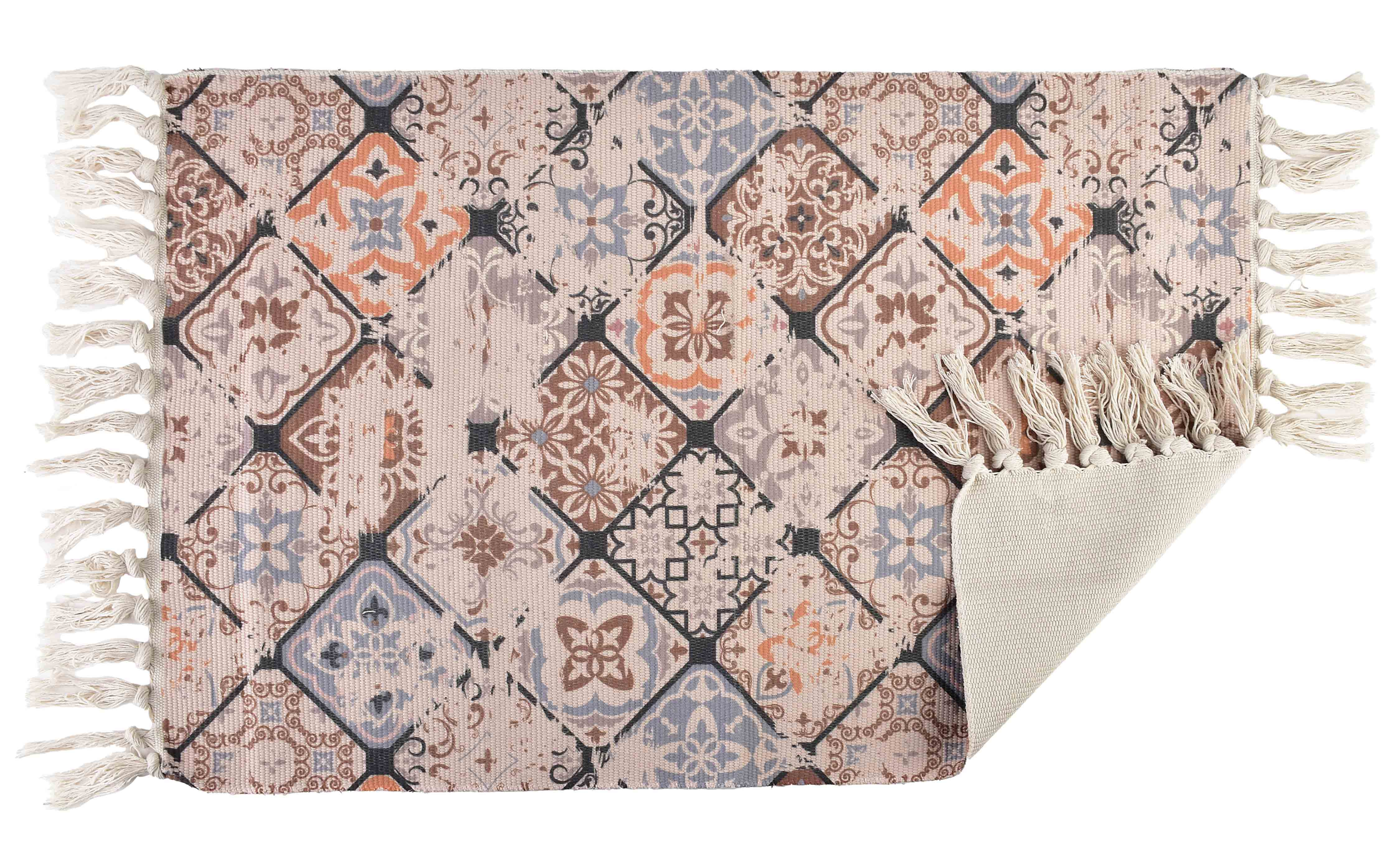 Matto polyesteri-puuvilla ORIENT 90x60 cm ruskea/beige/vihreä 1 kpl