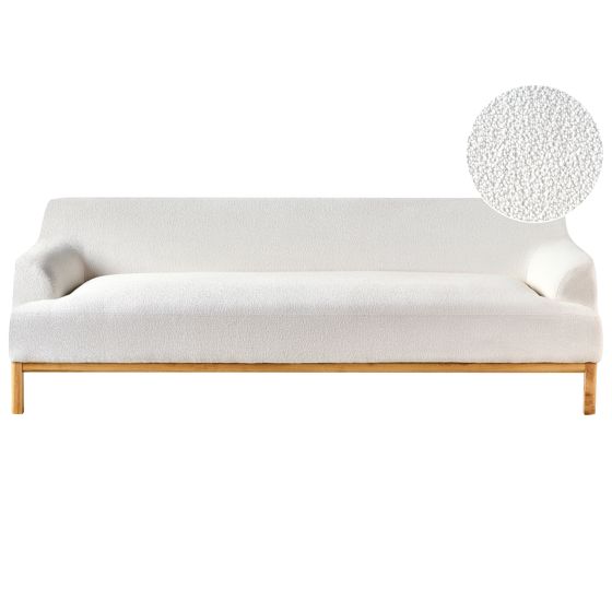 Sohva SOSJO buklee Luonnonvalkoinen 3-istuttava