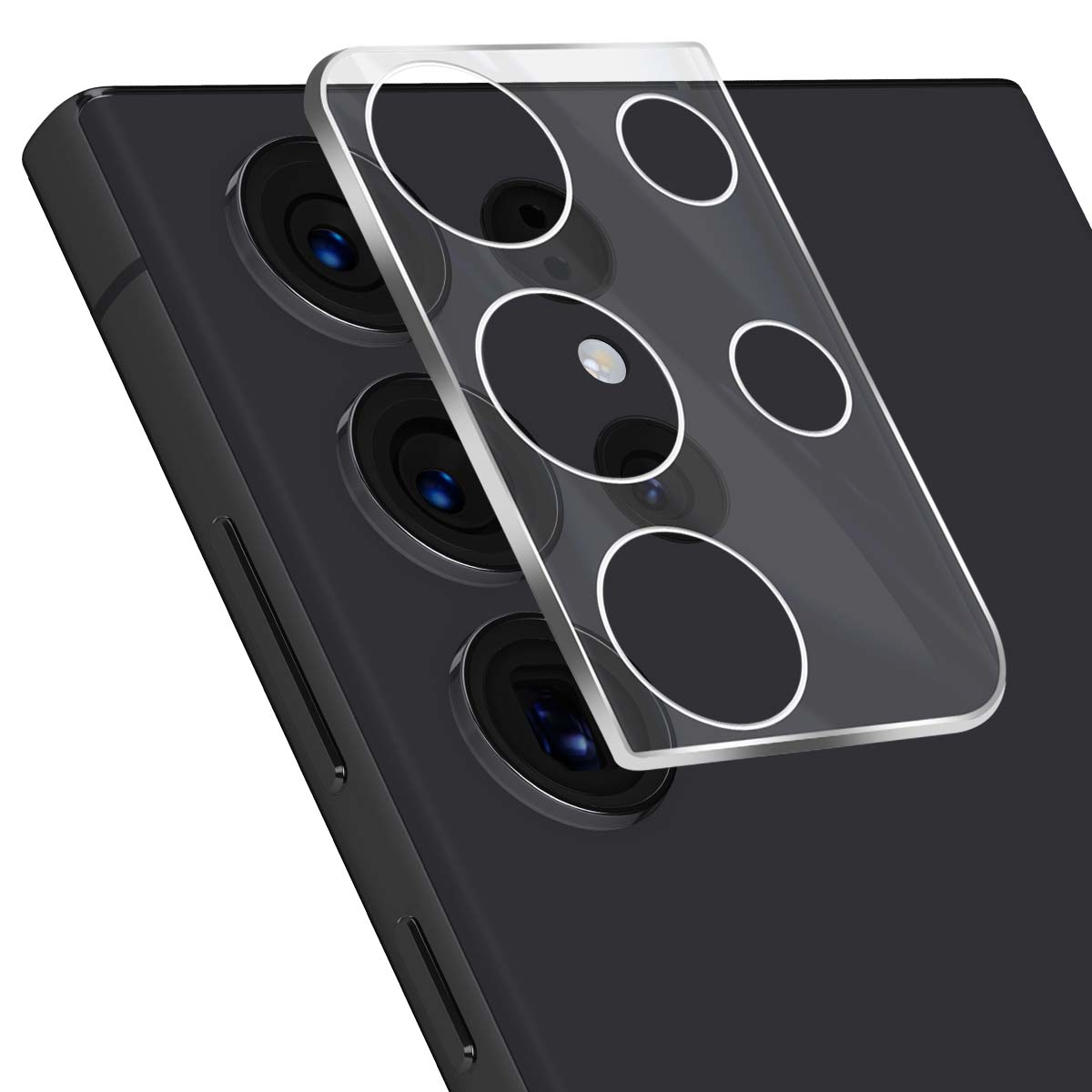 Kameran linssinsuojus Galaxy S22 Ultra -puhelimille, karkaistu lasi 9H